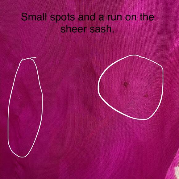 Mac Duggal Cassandra Stone Prom Dress Gown Hot Pink Gold Beaded Metallic Formal - Picture 10 of 16